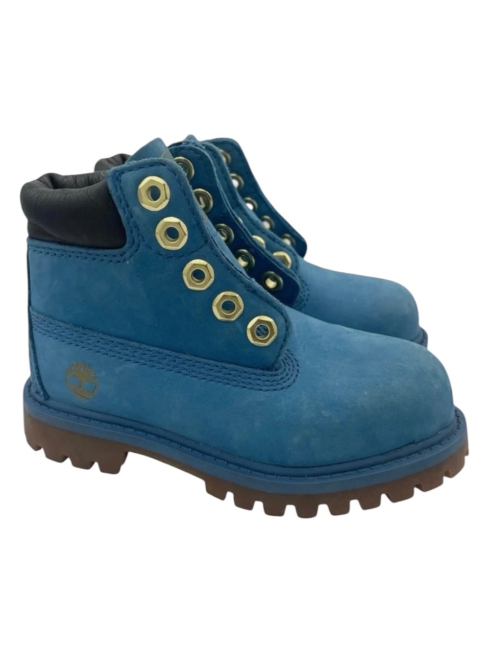 TIMBERLAND toddler premium WP nubuck blue boots Size 7